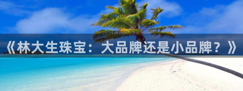 开丰娱乐登入：《林大生珠宝：大品牌还是小品牌？》