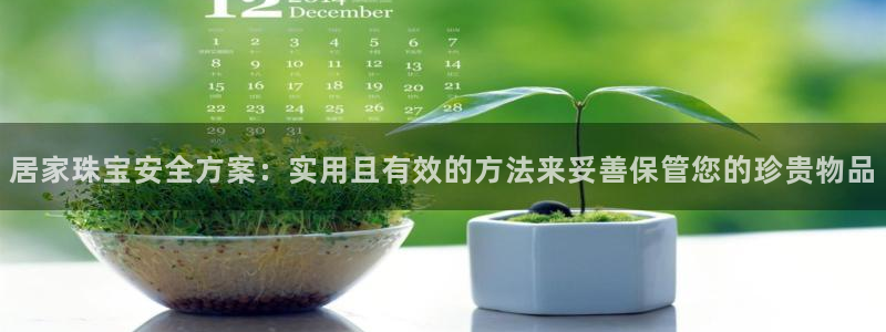开丰娱乐日：居家珠宝安全方案：实用且有效的方法来妥善保管您的珍贵物品